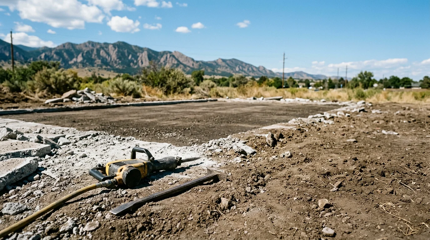 Concrete demolition and removal for driveway and patio projects