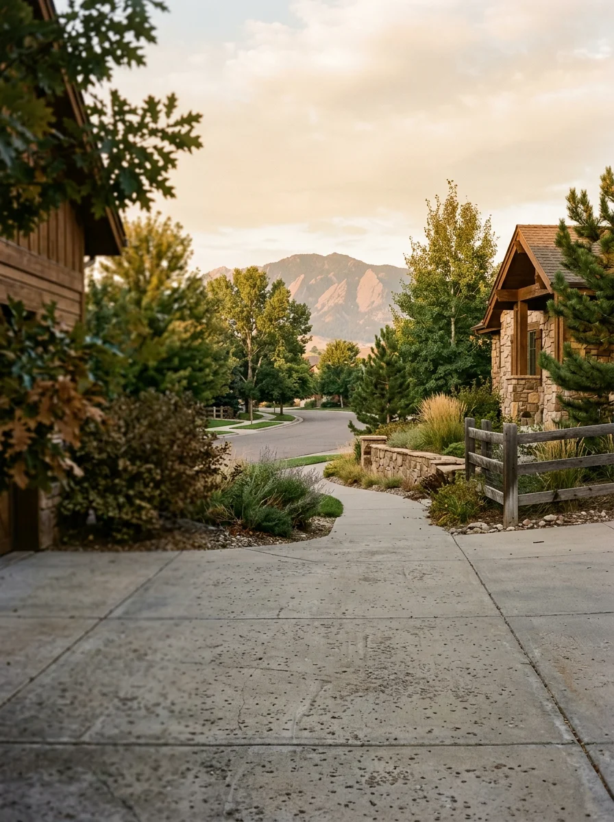 Boulder County landscape showing foothills, open space, and community character.