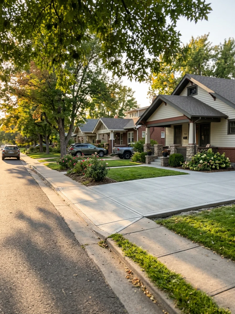 Residential Longmont street with well-maintained homes and established neighborhood character.